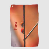 Het spel van Ladybugs volgt de Leider Gepersonalis Golfhanddoek (Voorkant)