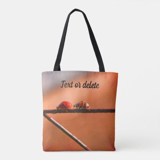 Het spel van Ladybugs volgt de Leider Gepersonalis Tote Bag (Achterkant)