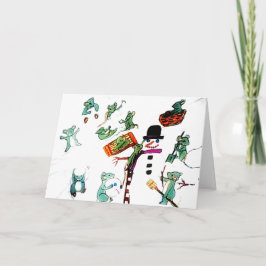 HET SPEL VAN MUIZEN IN DE DE VAKANTIEKAART VAN DE FEESTDAGEN KAART