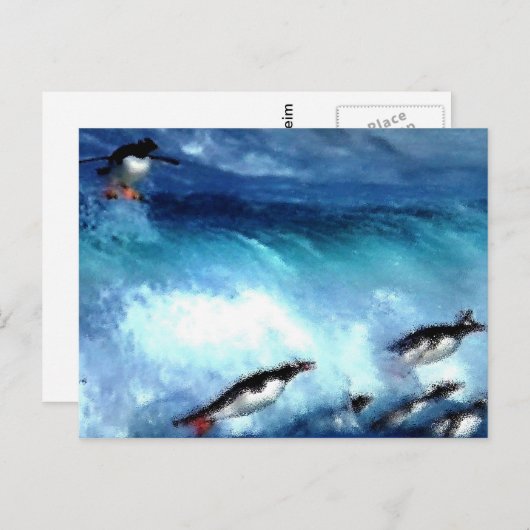 Het Spel van Penquin Briefkaart (Voorkant / Achterkant)