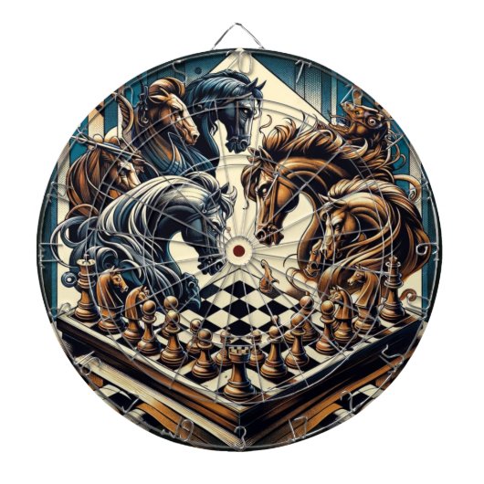 Het spel van ridders - schaken ontmoet fantasie dartbord (Voorkant)