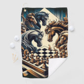 Het spel van ridders - schaken ontmoet fantasie golfhanddoek (Insitu)