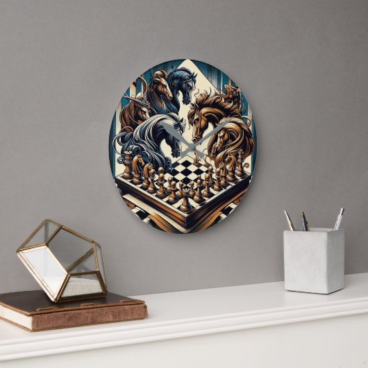 Het spel van ridders - schaken ontmoet fantasie grote klok (Kantoor)