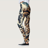 Het spel van ridders - schaken ontmoet fantasie leggings (Links)