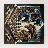 Het spel van ridders - schaken ontmoet fantasie legpuzzel (Horizontaal)