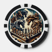 Het spel van ridders - schaken ontmoet fantasie poker chips (Voorkant)