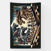 Het spel van ridders - schaken ontmoet fantasie spandoek (Verticaal)