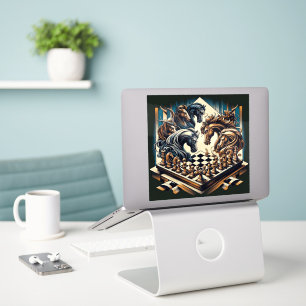 Het spel van ridders - schaken ontmoet fantasie sticker