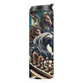 Het spel van ridders - schaken ontmoet fantasie thermosbeker (Gedraaid links)