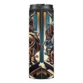 Het spel van ridders - schaken ontmoet fantasie thermosbeker (Achterkant)