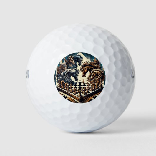 Het spel van ridders – schaken ontmoet fantasy golfballen (Voorkant)