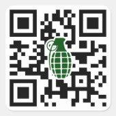 Het spel vierkante sticker (Voorkant)