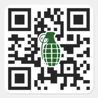 Het spel vierkante sticker