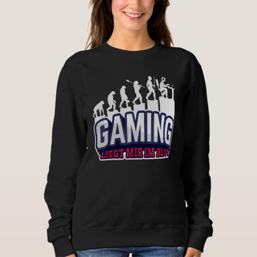 Het spel zit in het bloed! Gamer Evolution Gamer E Trui (Voorkant)