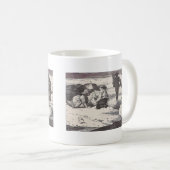 Het spelen bij het strand koffiemok (Voorkant rechts)