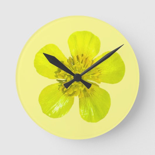 Het spelen Buttercup ventilator - transparant. Ronde Klok (Voorkant)