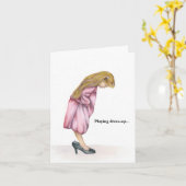 Het spelen dress-Up beëindigt nooit vouwd Wenskaar Kaart (Gele Bloem)