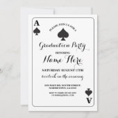 Het spelen Kaart Ace van het Afstuderen van Spades (Voorkant)