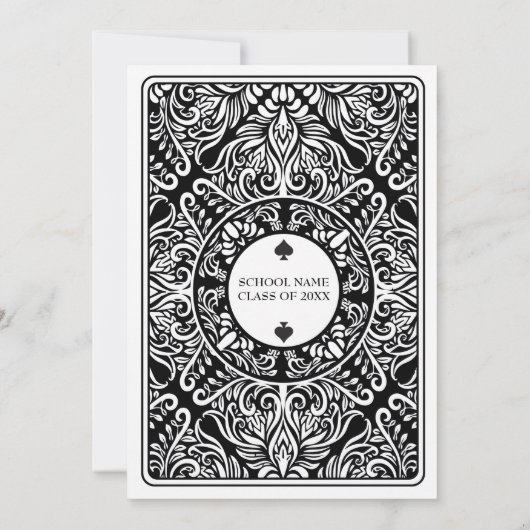 Het spelen Kaart Ace van het Afstuderen van Spades (Achterkant)