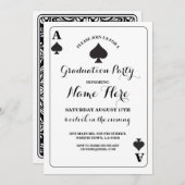 Het spelen Kaart Ace van het Afstuderen van Spades (Voorkant / Achterkant)