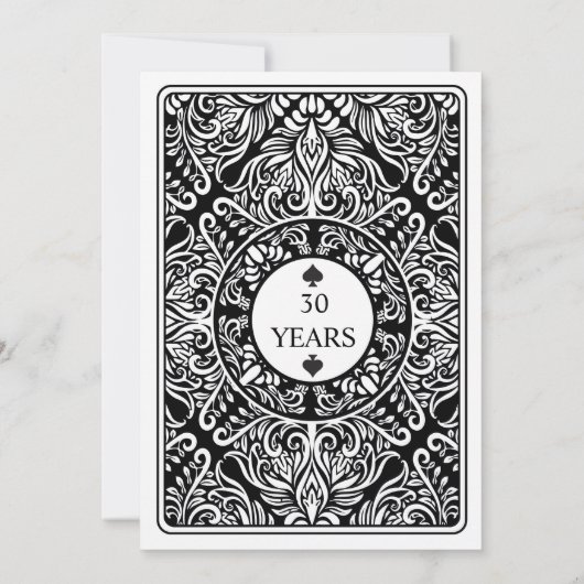 Het spelen KaartAce van Spades Vegas Uitnodiging v (Achterkant)