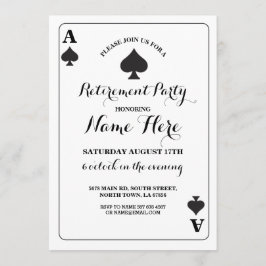 Het spelen KaartAce van Spades Vegas Uitnodiging v