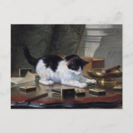Het spelen Kitten door Henriëtte Ronner-Knip Briefkaart