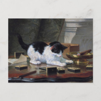 Het spelen Kitten door Henriëtte Ronner-Knip Briefkaart
