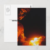 Het spelen met Brand Briefkaart (Voorkant / Achterkant)