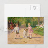 Het spelen met de hoepel briefkaart (Voorkant / Achterkant)
