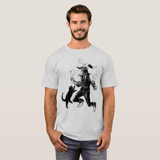 Het spelen met een kat t-shirt (Voorkant volledig)