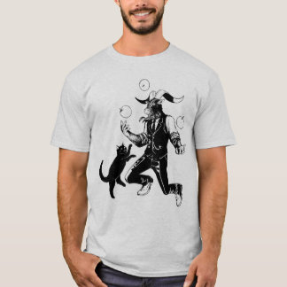 Het spelen met een kat t-shirt