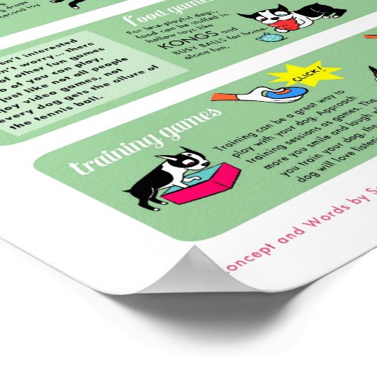 Het spelen met Uw Hond Poster (Hoek)