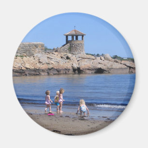 Het spelen op de strand in Rockport, MA Magneet