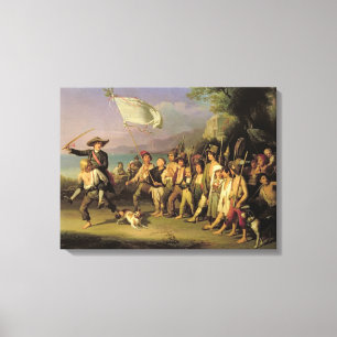 Het spelen op soldaten, Romeinse Revolutie 1848 Canvas Afdruk