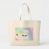 Het spelen over de regenboogbrug grote tote bag (Voorkant)
