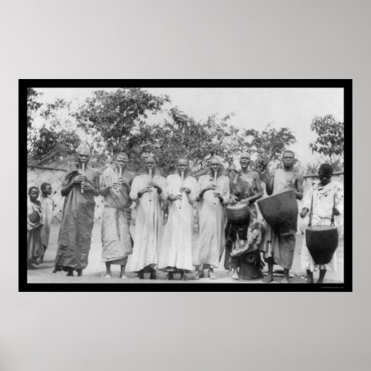 Het spelen van de Flute en de Drums in de Sahara 1 Poster (Voorkant)