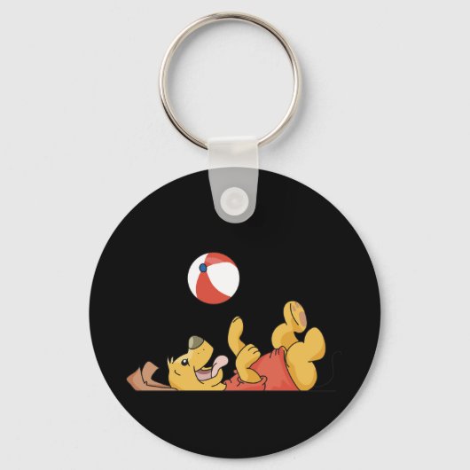 Het Spelen van de hond met de T-shirts en de Gifte Sleutelhanger (Voorkant)