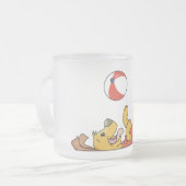 Het Spelen van de hond met de T-shirts en de Matglas Koffiemok (Voorkant links)