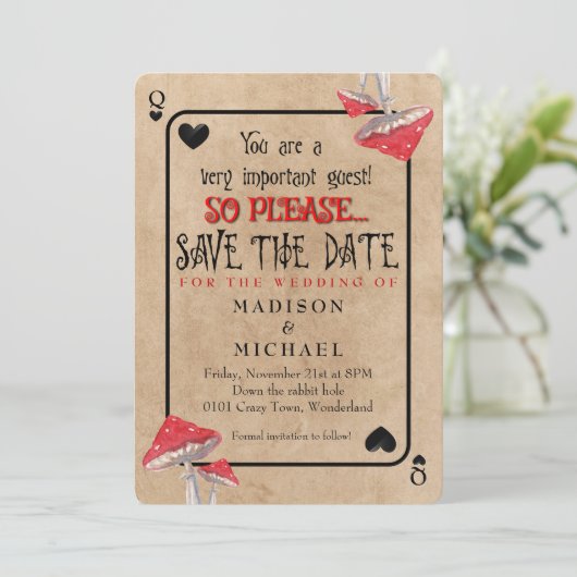 Het spelen van de Kaart de Zware Paddenstoelen spa (Staand voorkant)