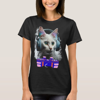 Het spelen van de Turkse angora Cat Player Animal T-shirt