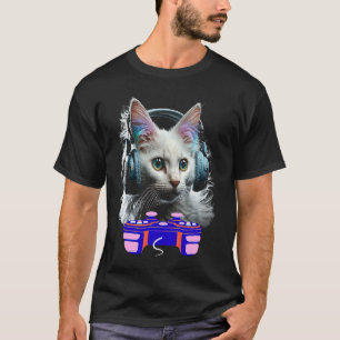 Het spelen van de Turkse angora Cat Player Animal T-shirt