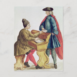 Het spelen van de Venetiaanse Loterij Briefkaart