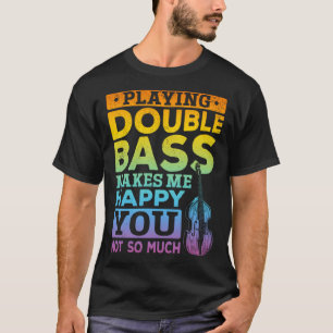 Het spelen van Dubbele Bas Dubbele Bass Speler T-shirt
