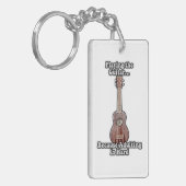 Het spelen van gitaar omdat overlijden moeilijk is sleutelhanger (Voorkant Links)