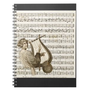 Het spelen van harpmuziek 304 notitieboek