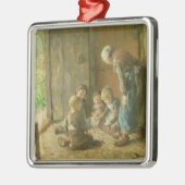 Het spelen van hefbomen op de Doorstap Metalen Ornament (Links)