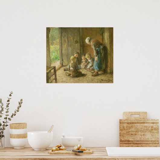 Het spelen van hefbomen op de Doorstap Poster (Keuken)