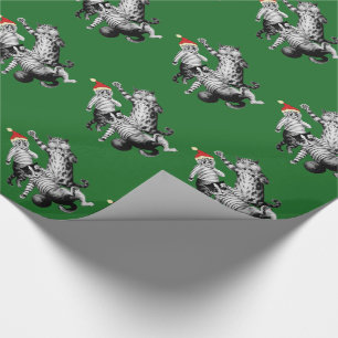 Het Spelen van het Football van Kerstmis Katten Cadeaupapier