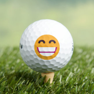 Het spelen van het Gezicht die Eyes glimlachen pas Golfballen